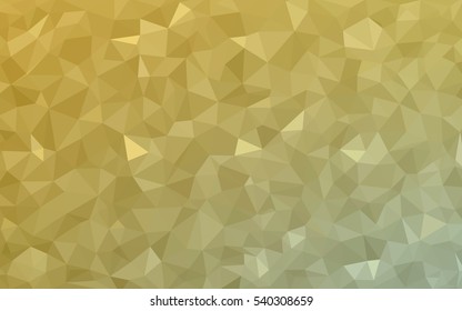 Light Green Yellow polygonal illustration, which consist of triangles. Triangular pattern for your business design. Geometric background in Origami style with gradient. 