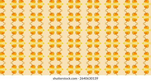Light Green and Yellow Seamless Pattern with White Background