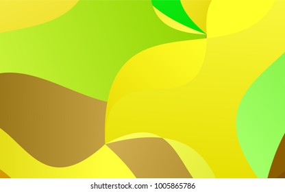 Light Green, Yellow vector abstract cambered background. Brand-new colored illustration in blurry style with gradient. The textured pattern can be used for background.