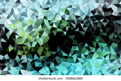 Light Green, Yellow vector abstract polygonal background. Creative illustration in halftone style with gradient. The template can be used as a background for cell phones.