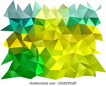 Light Green, Yellow vector abstract polygonal pattern. Shining illustration, which consist of triangles. Triangular pattern for your business design.