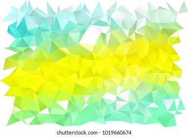Light Green, Yellow vector abstract mosaic pattern. Creative illustration in halftone style with gradient. The template can be used as a background for cell phones.