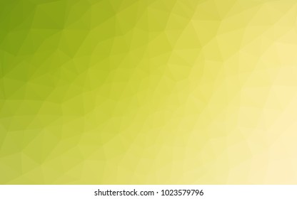 Light Green, Yellow vector abstract textured polygonal background. Blurry triangle design. Pattern can be used for background.
