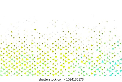 Light Green, Yellow vector abstract colorful background, which consist of triangles. Pattern with colored triangles on white background.