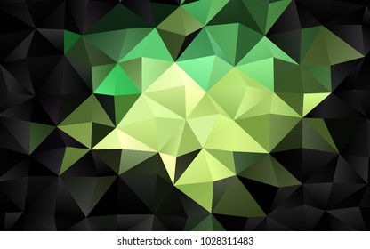 Light Green, Yellow vector abstract polygonal template. Shining colored illustration in a brand-new style. Brand-new design for your business.
