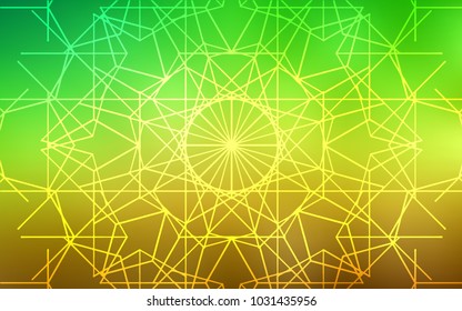 Light Green, Yellow vector abstract doodle wallpaper. A completely new color illustration in doodle style drawn by child. The best blurred design for your business.