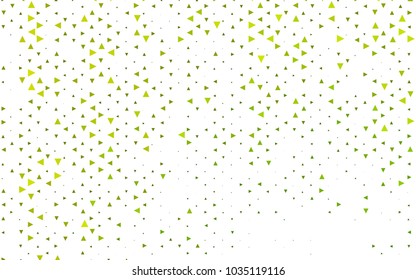 Light Green, Yellow vector abstract colorful background, which consist of triangles. Pattern with colored triangles on white background.