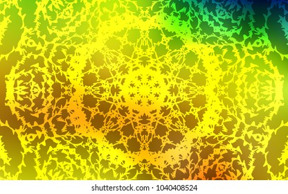Light Green, Yellow vector abstract doodle template. Colorful illustration in abstract style with doodles created by child. The textured pattern can be used for website.
