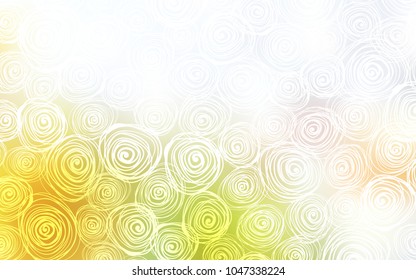 Light Green, Yellow vector abstract doodle pattern. Brand-new colored illustration in blurry style with roses. The elegant pattern can be used as a part of a brand book.