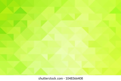 Light Green, Yellow vector abstract polygonal background. Shining illustration, which consist of triangles. The textured pattern can be used for background.