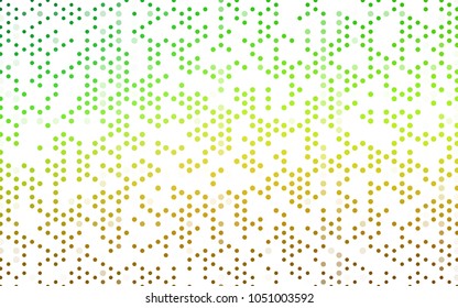 Light Green, Yellow vector abstract pattern with circles. Geometry template for your business design. Background with colored spheres.