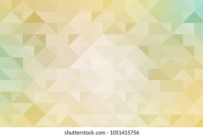 Light Green, Yellow vector abstract mosaic background. Colorful illustration in abstract style with gradient. The best triangular design for your business.