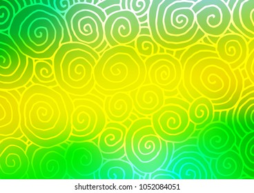 Light Green, Yellow vector abstract doodle template. Colorful illustration in abstract style with doodles and Zen tangles. The pattern can be used for heads of websites and designs.