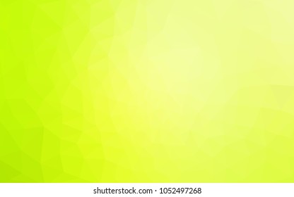 Light Green, Yellow vector abstract textured polygonal background. Blurry triangle design. Pattern can be used for background.