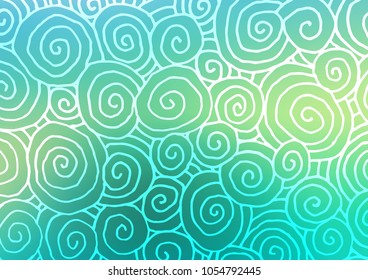Light Green, Yellow vector abstract doodle template. An elegant bright illustration with lines in Natural style. The completely new template can be used for your brand book.