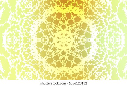Light Green, Yellow vector abstract doodle wallpaper. Doodle illustration made by child in Origami style with gradient. A completely new template for your business design.