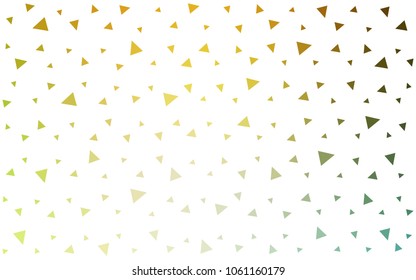 Light Green, Yellow vector abstract colorful background, which consist of triangles. Pattern with colored triangles on white background.