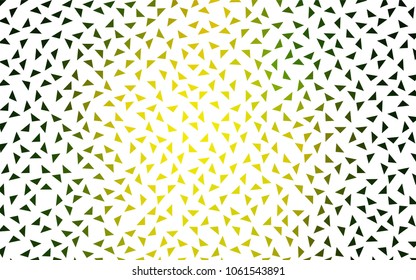 Light Green, Yellow vector abstract colorful background, which consist of triangles. Pattern with colored triangles on white background.