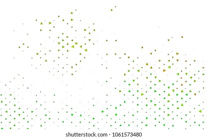 Light Green, Yellow vector abstract colorful background, which consist of triangles. Pattern with colored triangles on white background.