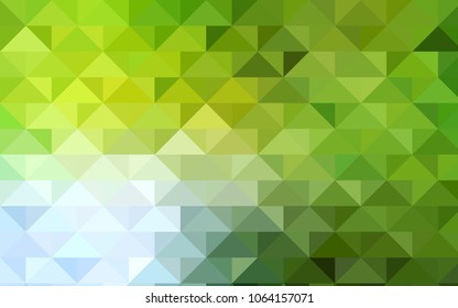 Light Green, Yellow vector abstract mosaic pattern. A sample with polygonal shapes. The polygonal design can be used for your web site.