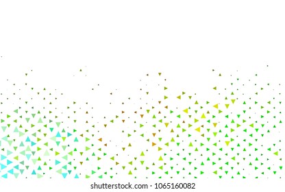 Light Green, Yellow vector abstract colorful background, which consist of triangles. Pattern with colored triangles on white background.