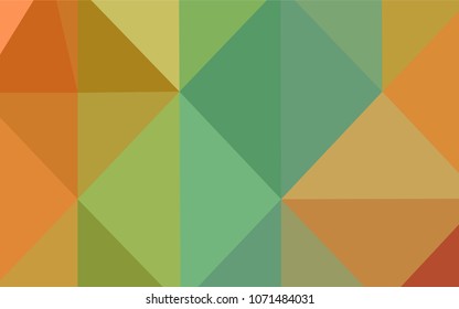 Light Green, Yellow vector abstract mosaic background. A completely new color illustration in a  polygonal style. Textured pattern can be used for background.