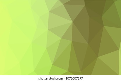 Light Green, Yellow vector abstract mosaic background. Modern geometrical abstract illustration with gradient. Triangular pattern for your business design.