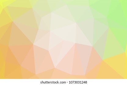 Light Green, Yellow vector abstract polygonal background. Geometric illustration in Origami style with gradient.  Textured pattern can be used for background.