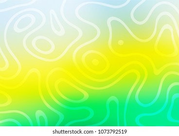 Light Green, Yellow vector abstract doodle texture. Ethnic elegant natural pattern with gradient. The pattern can be used for coloring books and pages for kids.