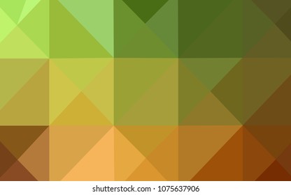 Light Green, Yellow vector abstract polygonal background. Creative illustration in halftone style with gradient. That pattern can be used as a part of a brand book.
