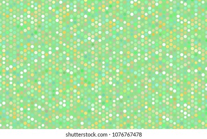 Light Green, Yellow vector abstract pattern with circles. Geometry template for your business design. Background with colored spheres.