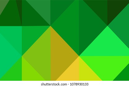 Light Green, Yellow vector abstract polygonal pattern. Polygonal abstract illustration with gradient. Brand-new style for your business design.