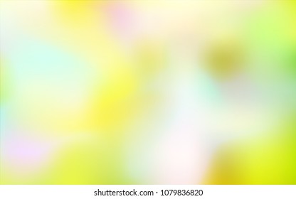 Light Green, Yellow vector abstract blurred cover. A vague abstract illustration with gradient. A completely new design for your business.
