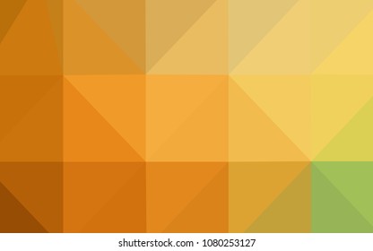 Light Green, Yellow vector abstract mosaic background. Shining polygonal illustration, which consist of triangles. That new template can be used for your brand book.