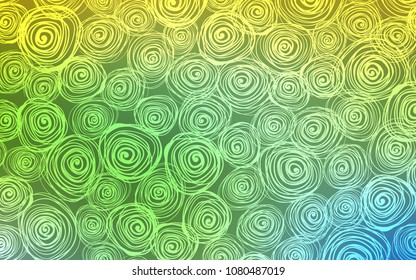 Light Green, Yellow vector abstract doodle template. Glitter abstract illustration with doodles and roses. A completely new template for your business design.