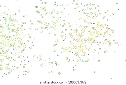 Light Green, Yellow vector abstract colorful background, which consist of triangles. Pattern with colored triangles on white background.