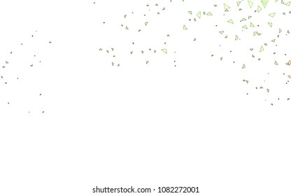 Light Green, Yellow vector abstract colorful background, which consist of triangles. Pattern with colored triangles on white background.