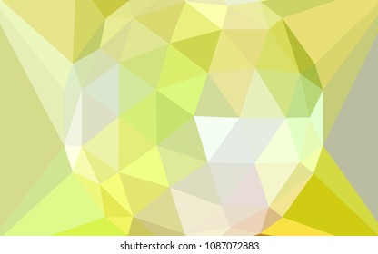 Light Green, Yellow vector abstract polygonal pattern with a gem in a centre. Colorful illustration with gradient. A completely new design for your leaflet.