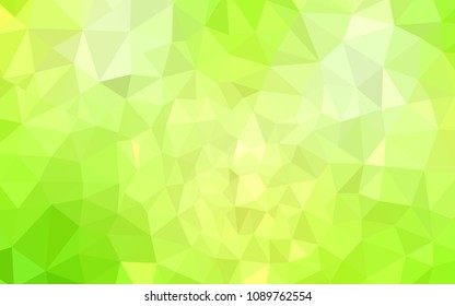 Light Green, Yellow vector abstract polygonal template. A sample with polygonal shapes. New template for your brand book.