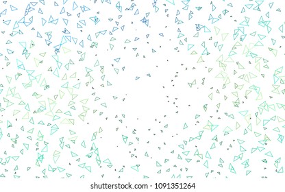 Light Green, Yellow vector abstract colorful background, which consist of triangles. Pattern with colored triangles on white background.