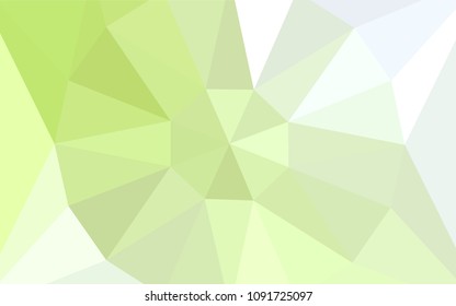 Light Green, Yellow vector abstract mosaic background with a diamond. Abstract illustration with an elegant triangles. A completely new design for your leaflet.