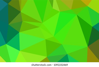 Light Green, Yellow vector abstract mosaic backdrop. Modern geometrical abstract illustration with gradient. Brand-new design for your business.