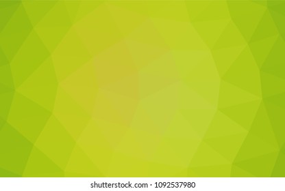 Light Green, Yellow vector abstract mosaic template. Modern geometrical abstract illustration with gradient. The polygonal design can be used for your web site.