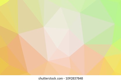 Light Green, Yellow vector abstract polygonal background. Geometric illustration in Origami style with gradient.  Template for cell phone's backgrounds.