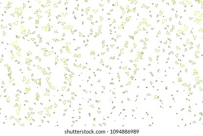 Light Green, Yellow vector abstract colorful background, which consist of triangles. Pattern with colored triangles on white background.
