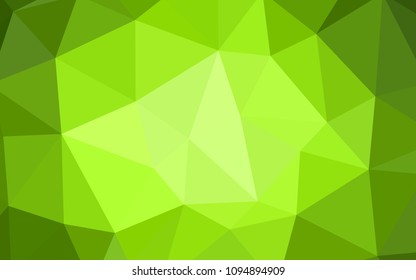 Light Green, Yellow vector abstract mosaic background. A completely new color illustration in a polygonal style. Brand new style for your business design.