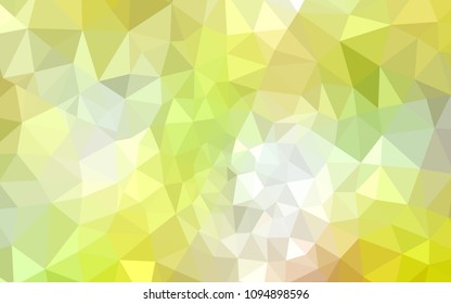 Light Green, Yellow vector abstract mosaic background. Modern abstract illustration with triangles. Pattern for a brand book's backdrop.