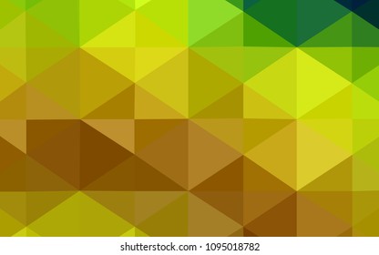 Light Green, Yellow vector abstract mosaic background. Creative geometric illustration in Origami style with gradient. That new template can be used for your brand book.