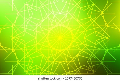 Light Green, Yellow vector abstract doodle template. Colorful illustration in abstract style with doodles created by child. The template can be used as a background for cell phones.