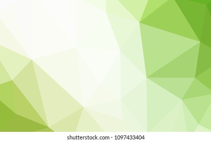 Light Green, Yellow vector abstract polygonal background. Glitter abstract illustration with an elegant triangles. Polygonal design for your web site.